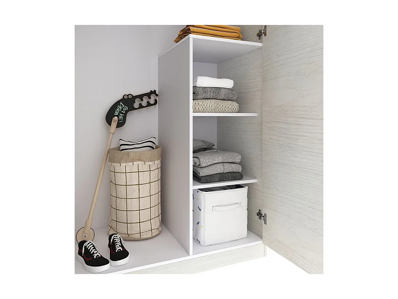 Armario juvenil Axim Blanco Alpes - Basalto