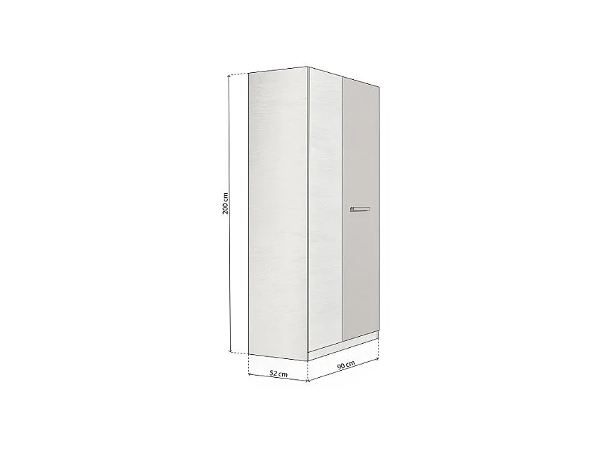 Armario juvenil Axim Blanco Alpes - Basalto