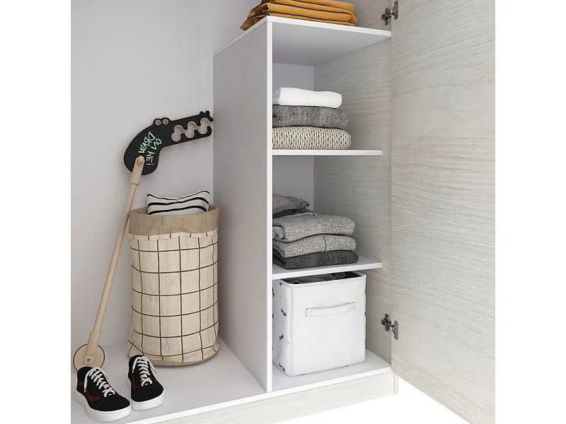 Armario juvenil Axim Blanco Alpes - Basalto