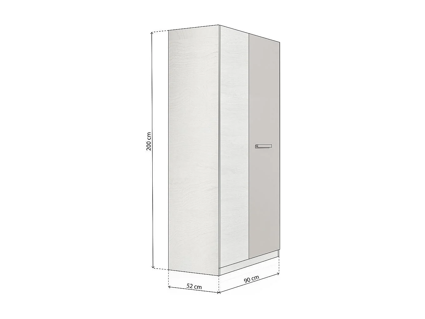 Armario juvenil Axim Blanco Alpes - Basalto