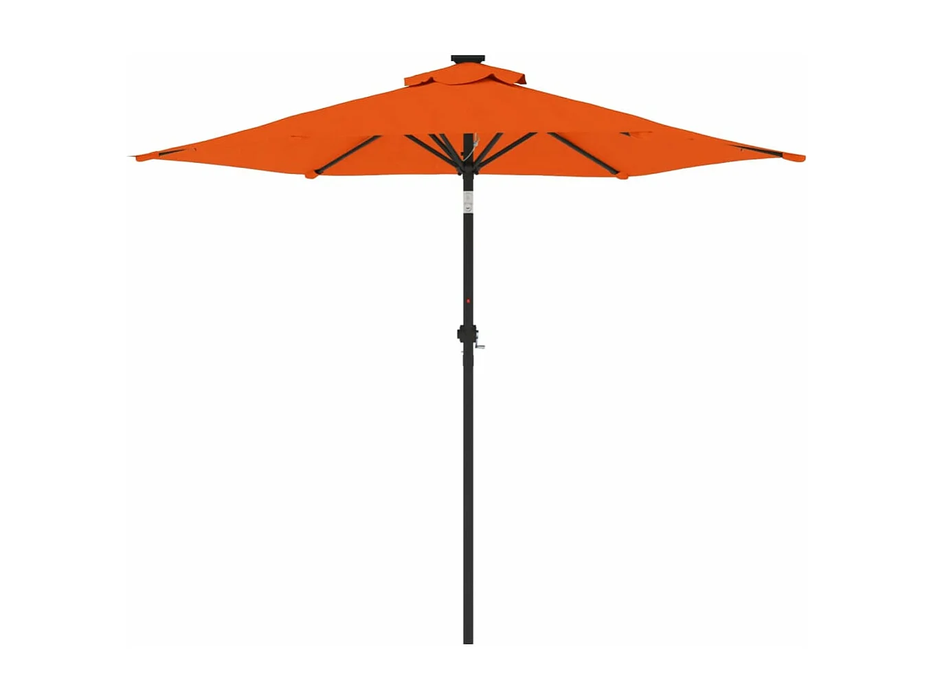 Sombrilla de jardín con poste de acero terracota 225x225x212 cm