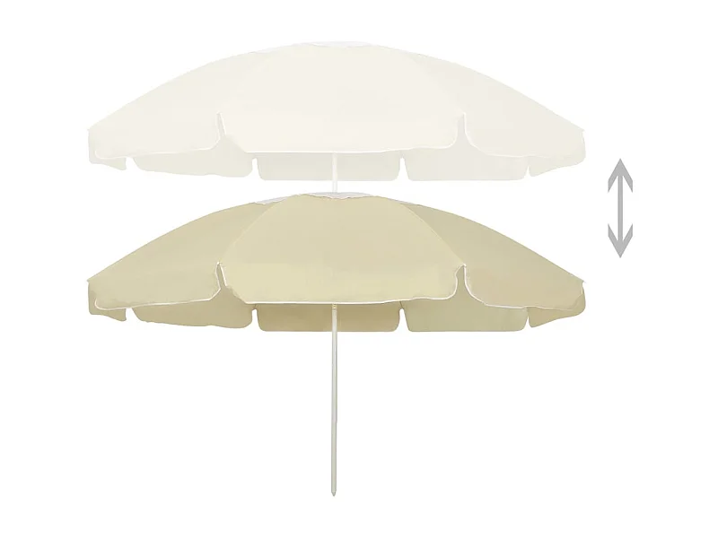 Sombrilla de playa amarillo arena 240 cm