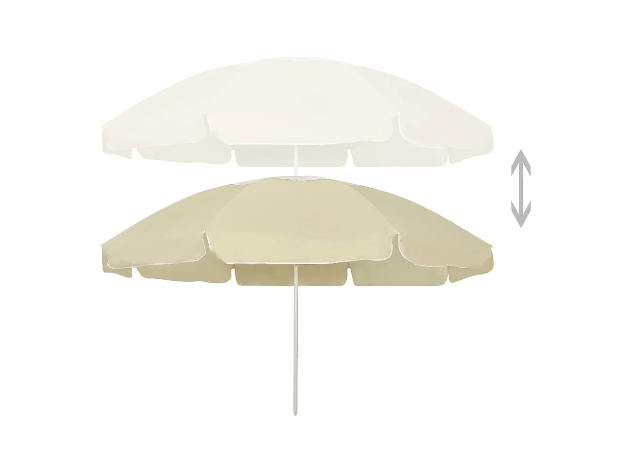 Sombrilla de playa amarillo arena 240 cm