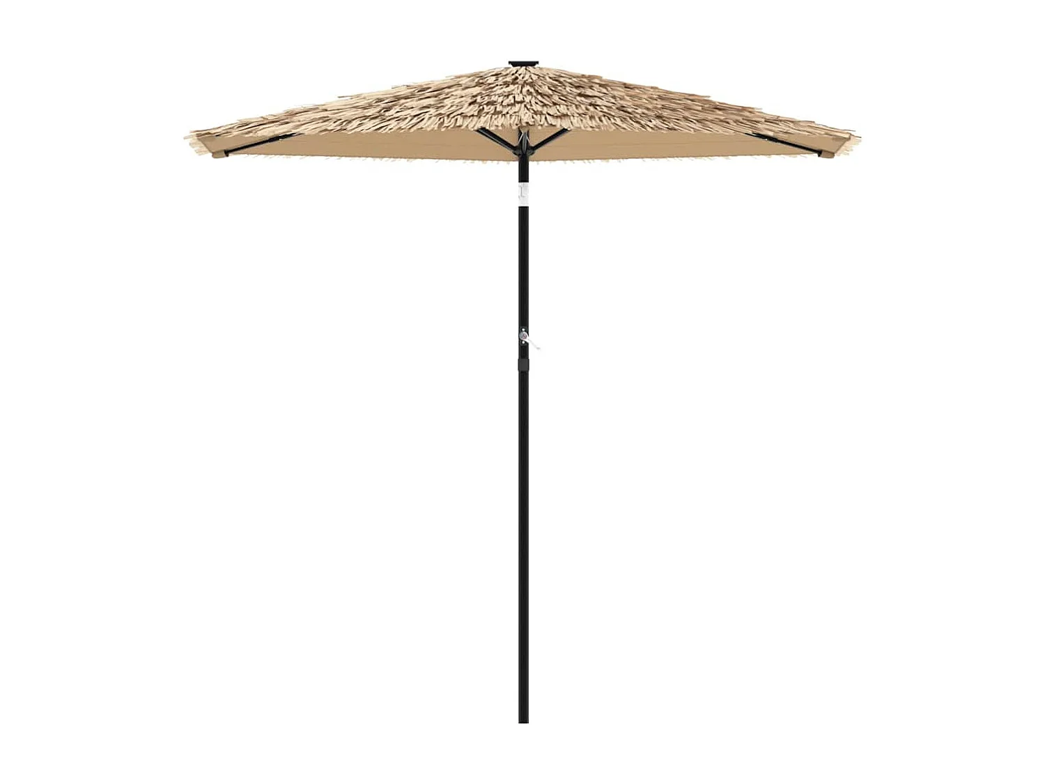 Sombrilla de jardín con LEDs poste acero marrón 223x223x213 cm