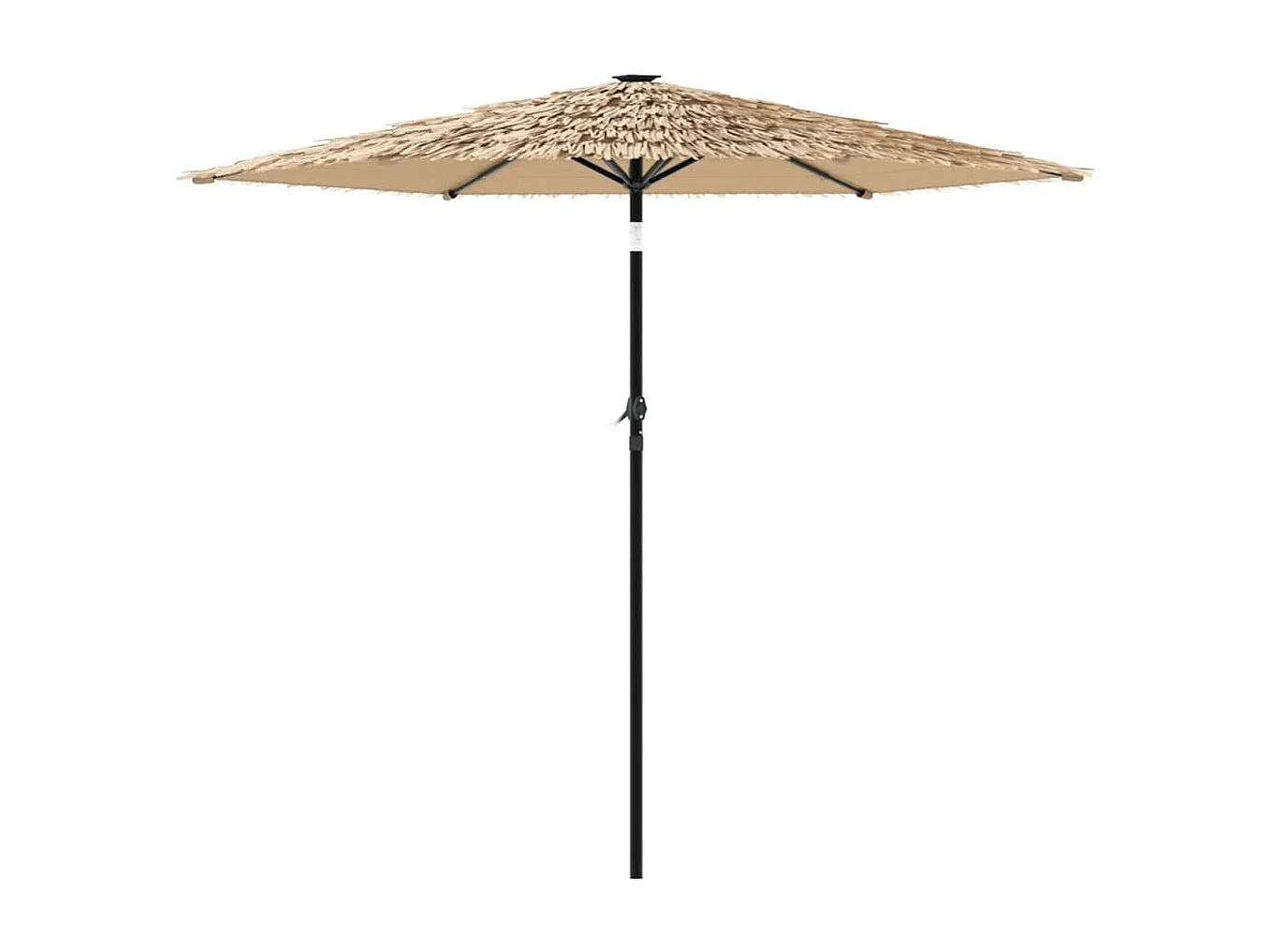 Sombrilla de jardín con LEDs poste acero marrón 223x223x213 cm