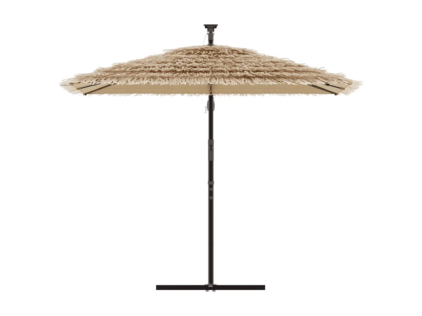 Sombrilla de jardín con poste de acero marrón 290x290x238 cm