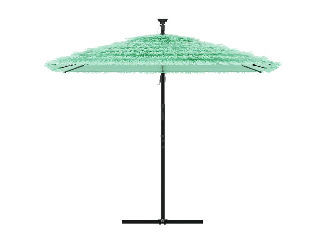 Sombrilla de jardín con poste de acero verde 269x269x235 cm