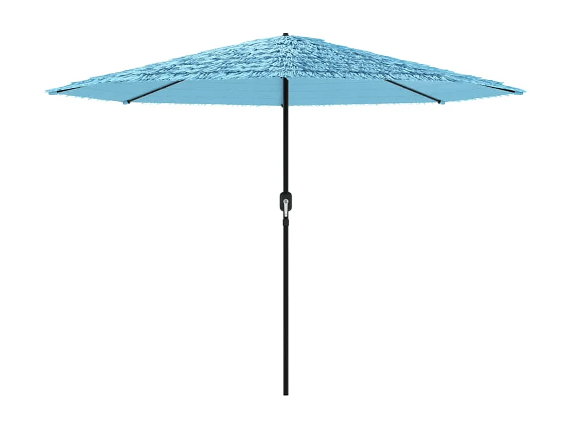 Sombrilla de jardín con poste de acero azul 324x324x247 cm