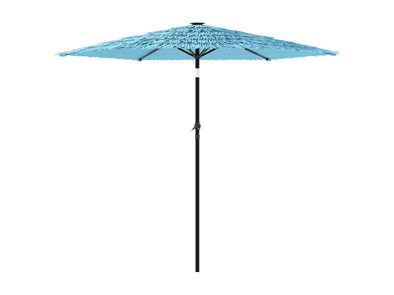 Sombrilla de jardín con poste de acero azul 223x223x213 cm