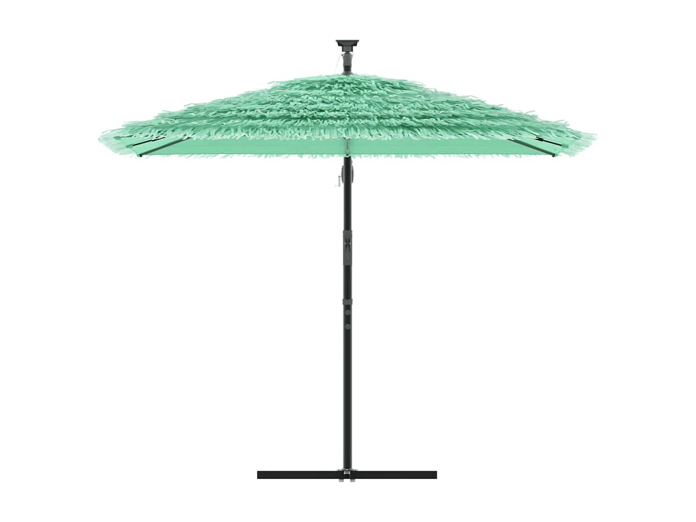 Sombrilla de jardín con poste de acero verde 246x246x230 cm