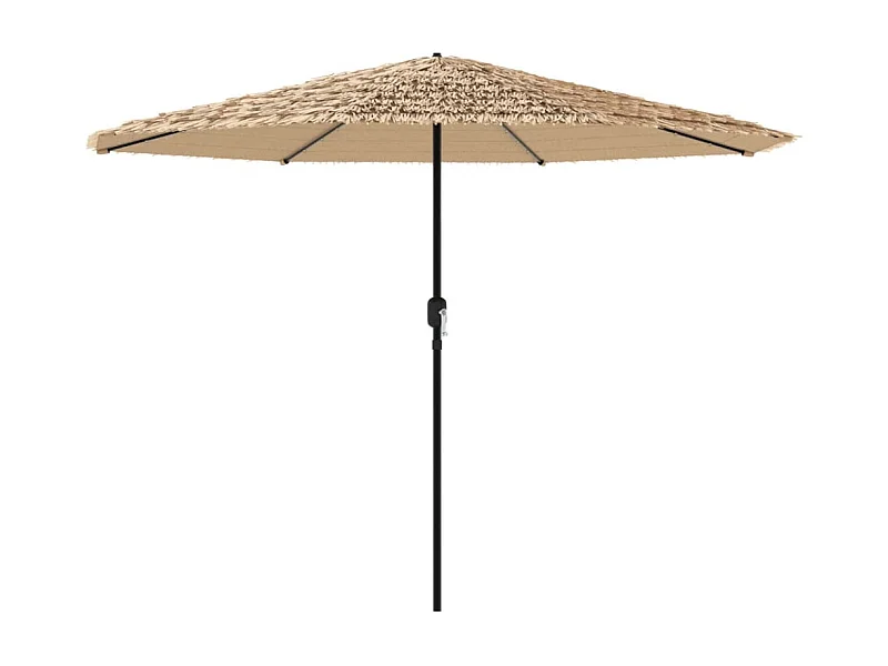 Sombrilla de jardín con LEDs poste acero marrón 324x324x247 cm