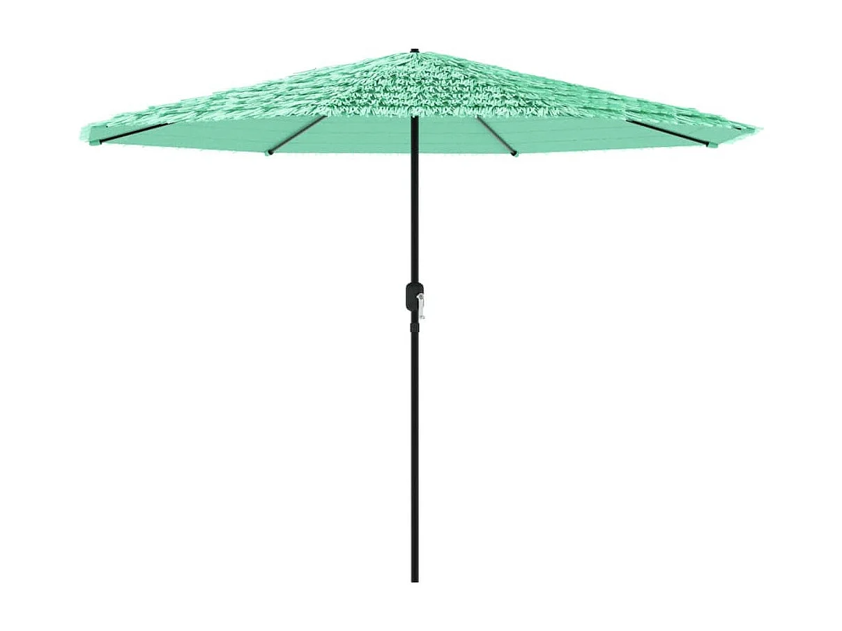 Sombrilla de jardín con poste de acero verde 324x324x247 cm