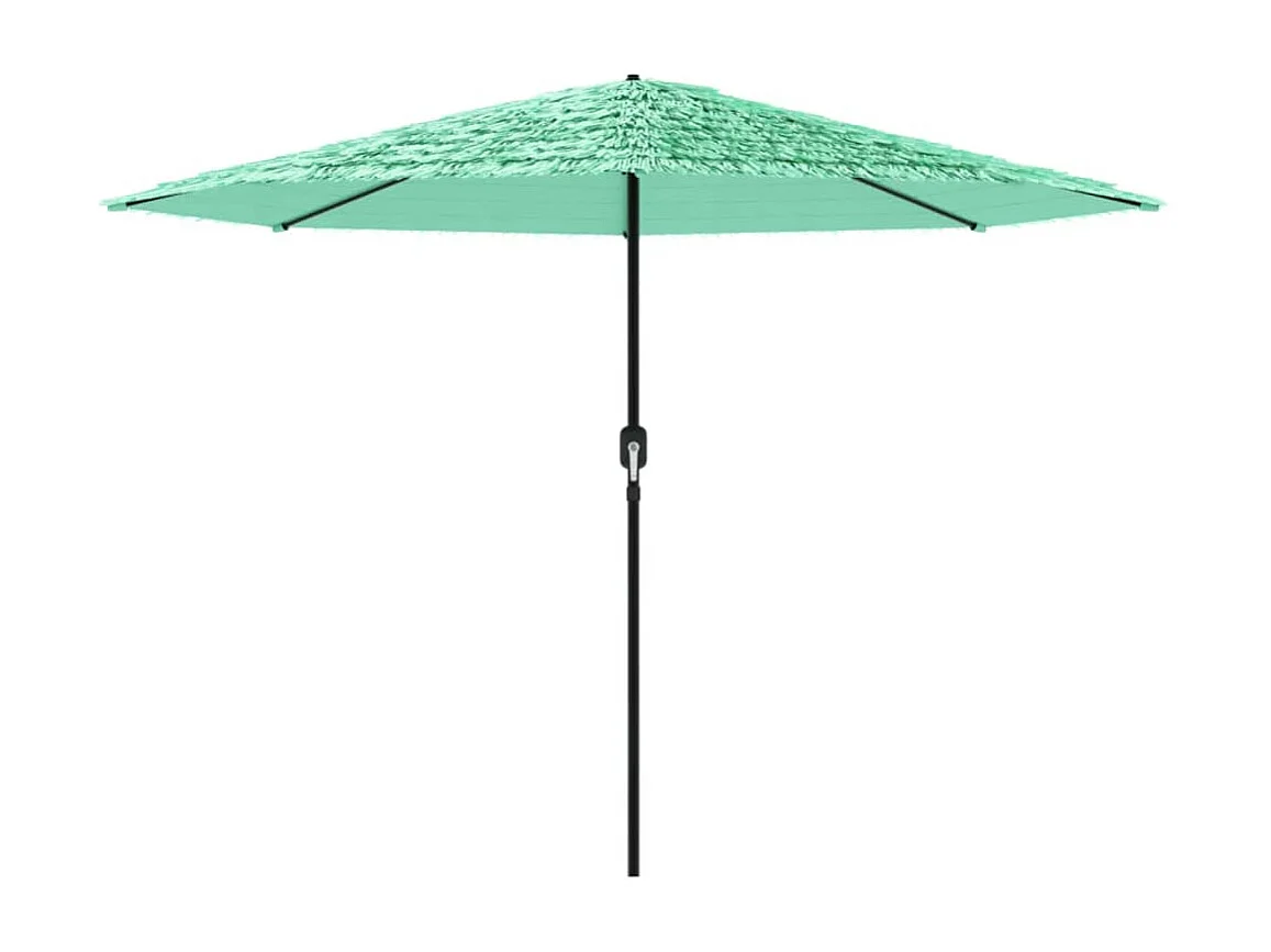 Sombrilla de jardín con poste de acero verde 324x324x247 cm