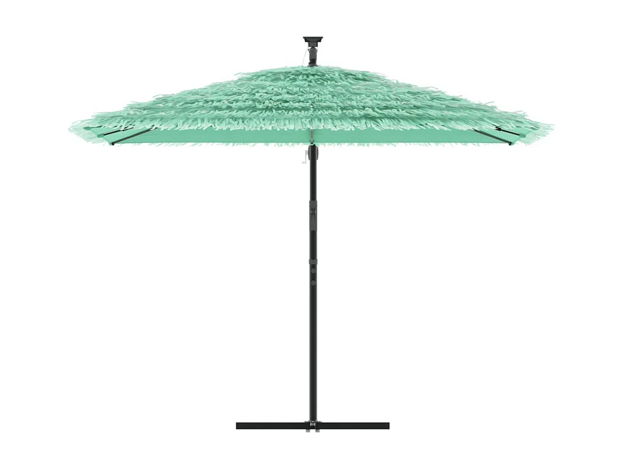 Sombrilla de jardín con poste de acero verde 290x290x238 cm