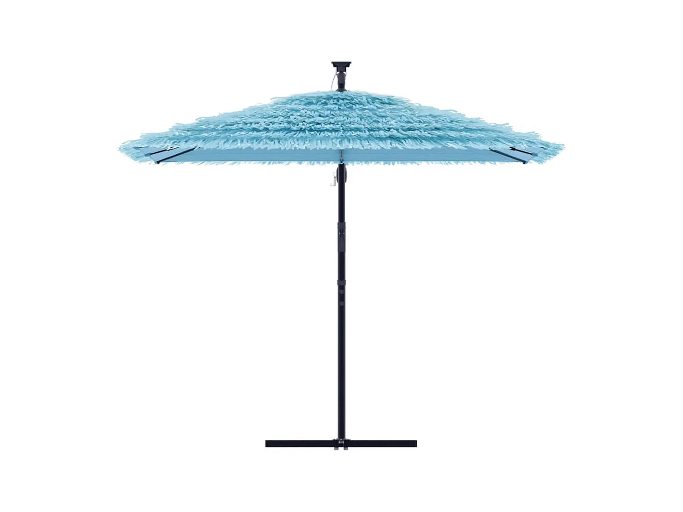 Sombrilla de jardín con poste de acero azul 269x269x235 cm