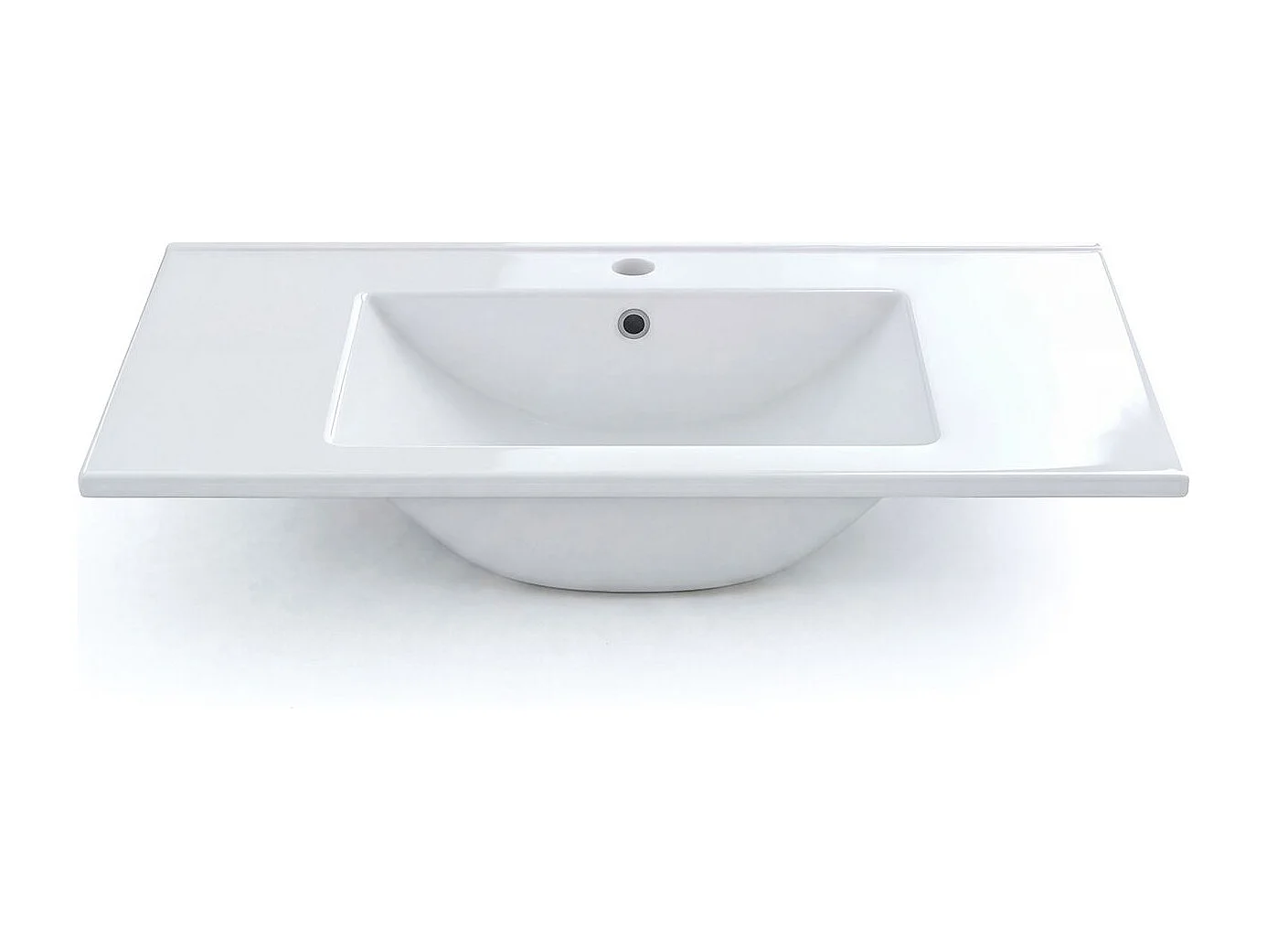 Lavabo cerámico rectangular en blanco 81,5x46 cm Volga Blanco