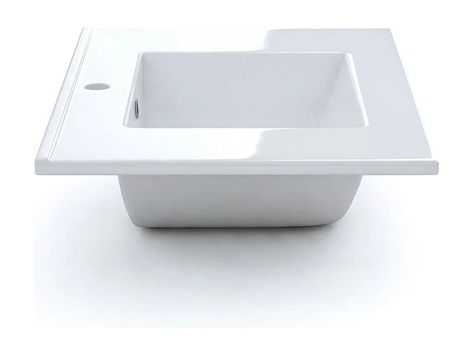 Lavabo cerámico rectangular en blanco 81,5x46 cm Volga Blanco