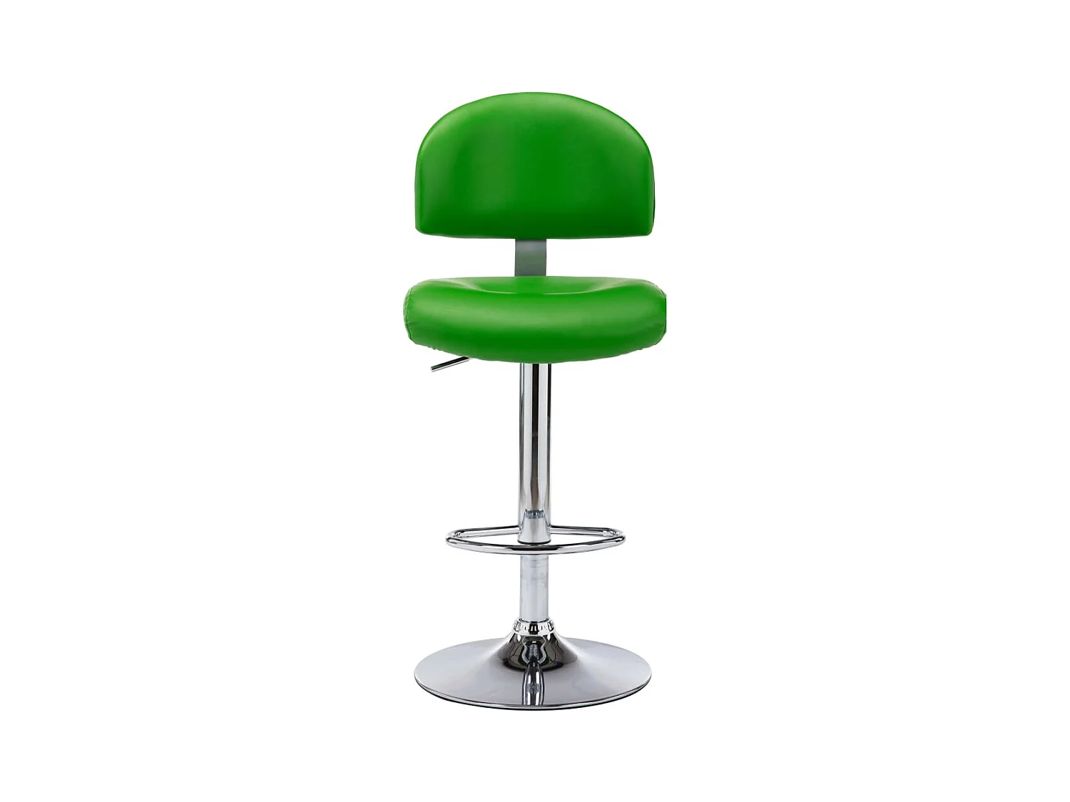 Tabourets de bar lot de 2 vert similicuir