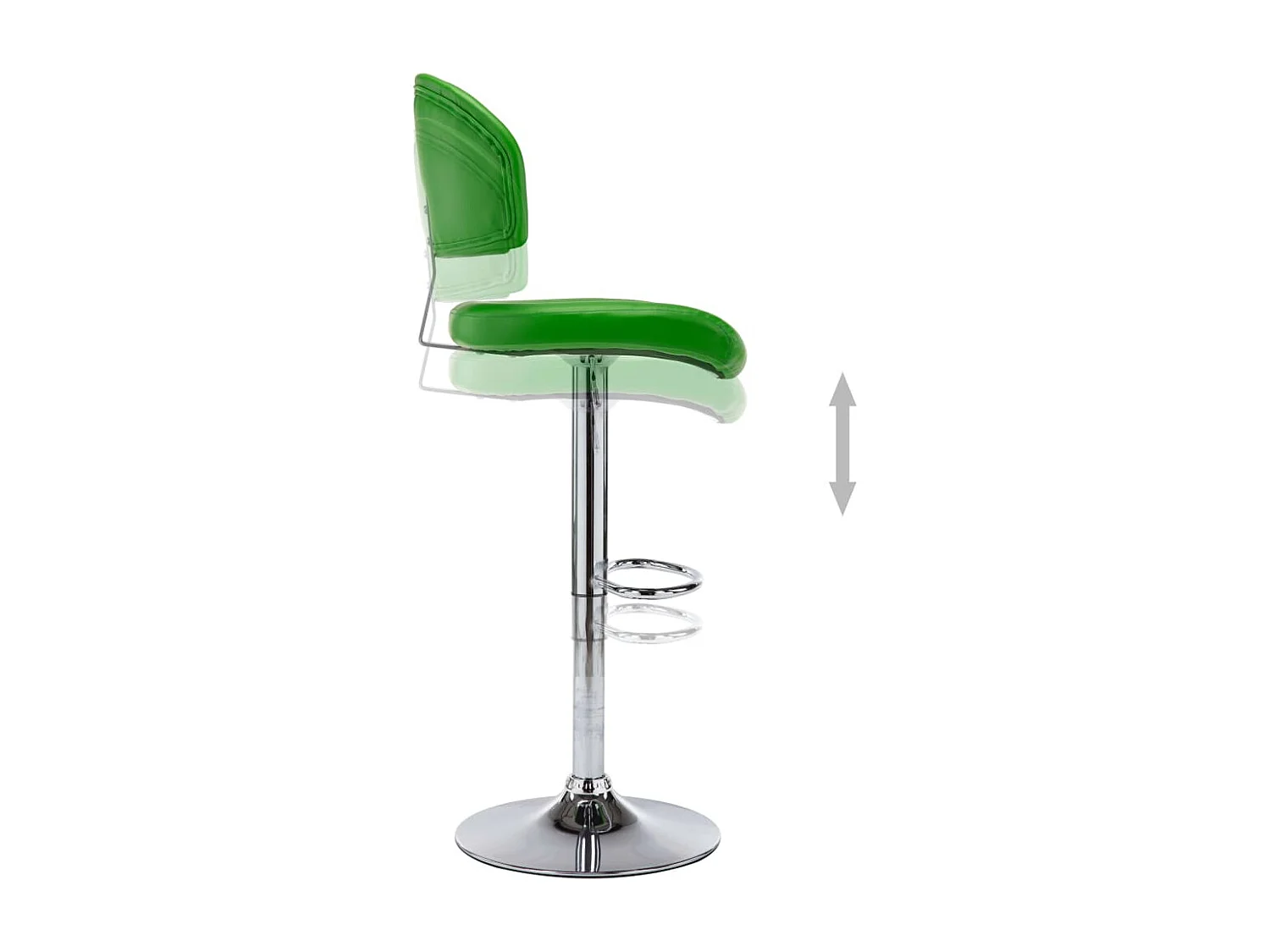 Tabourets de bar lot de 2 vert similicuir
