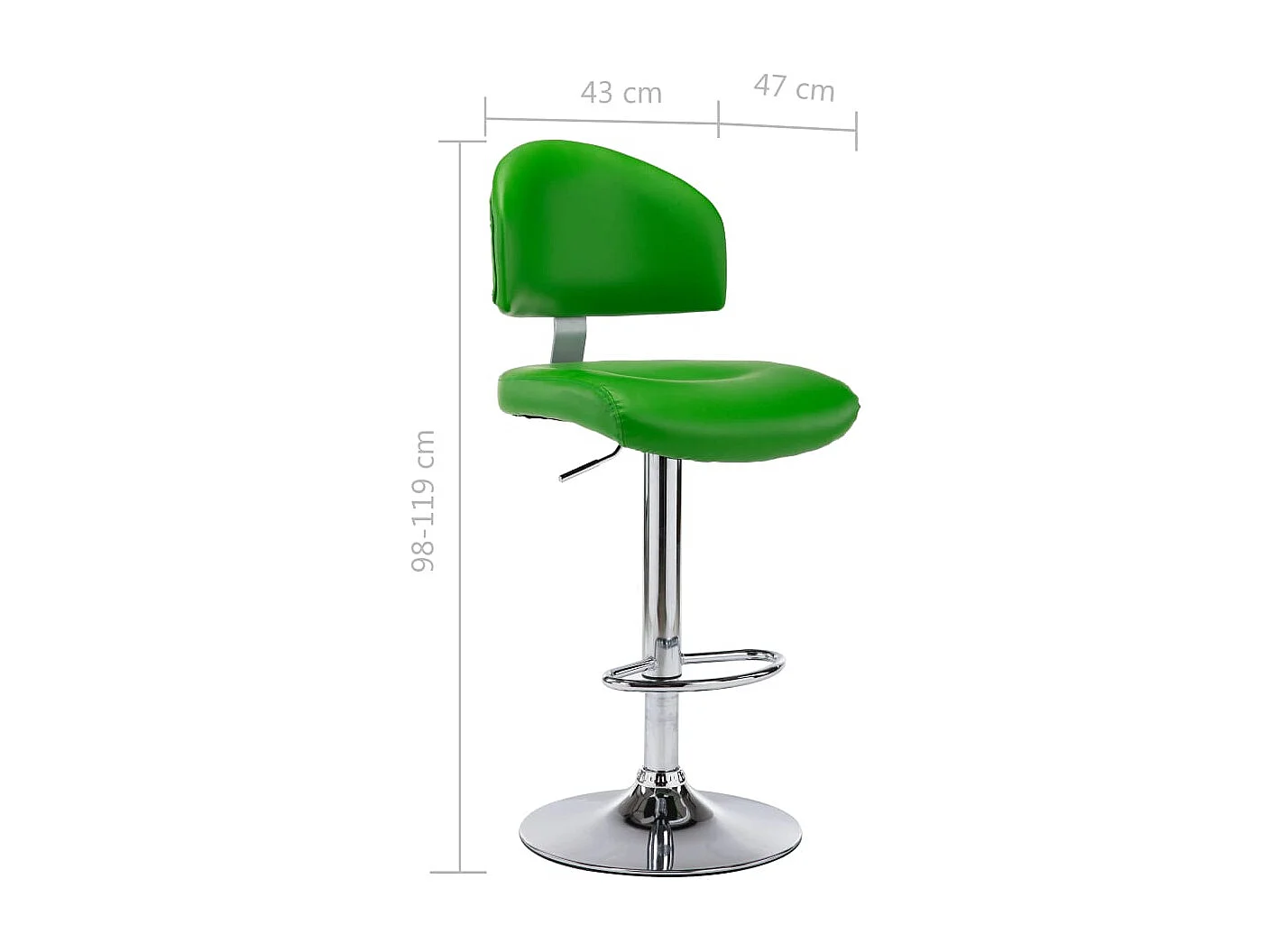Tabourets de bar lot de 2 vert similicuir