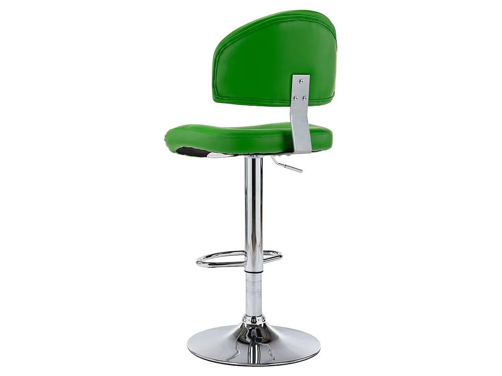 Tabourets de bar lot de 2 vert similicuir