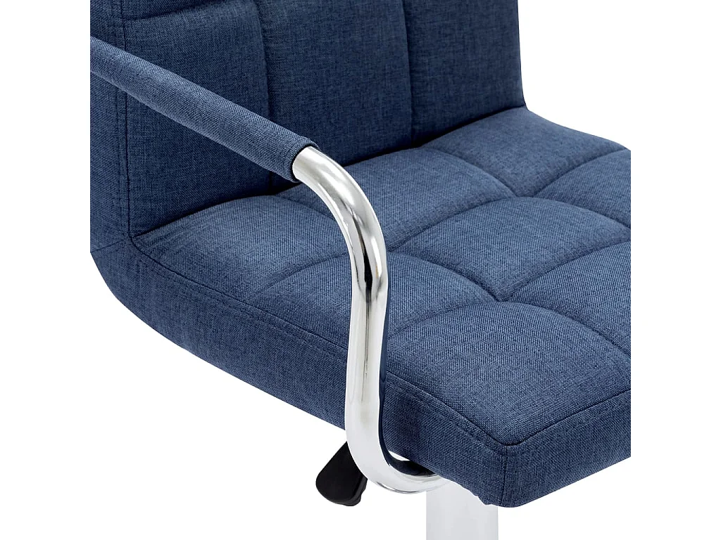 Chaises de bar lot de 2 bleu tissu