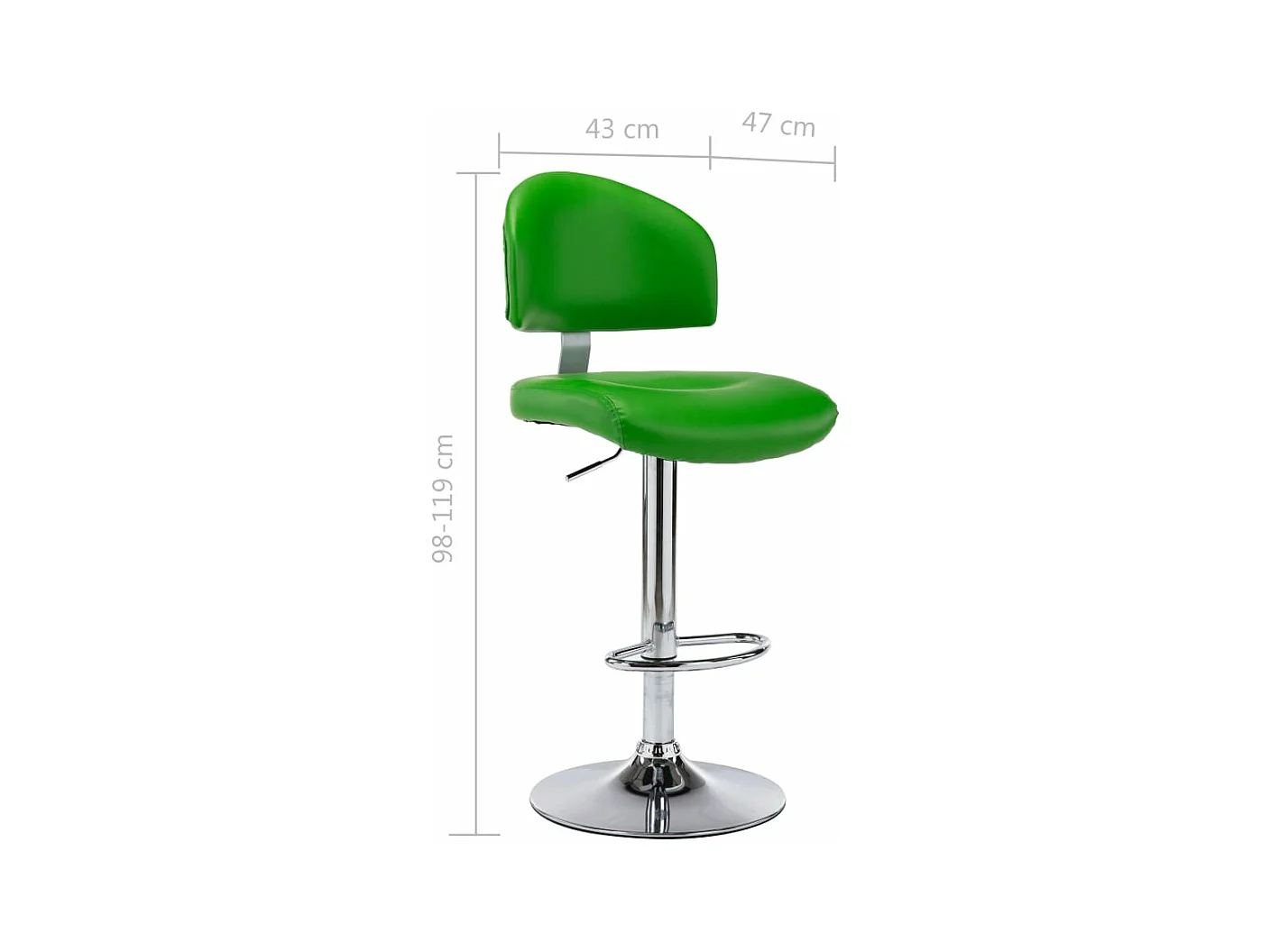 Tabouret de bar Vert Similicuir