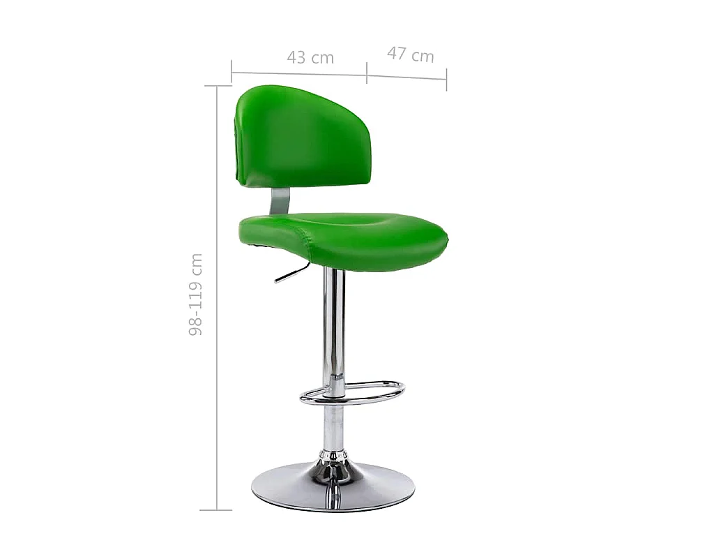 Tabouret de bar Vert Similicuir