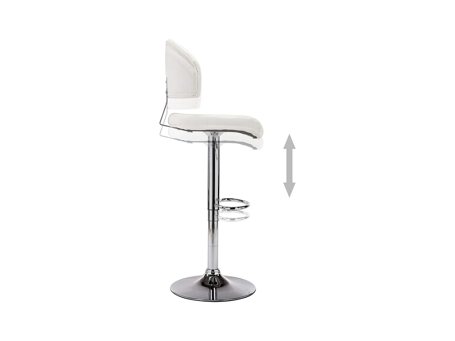 Tabouret de bar Blanc Similicuir