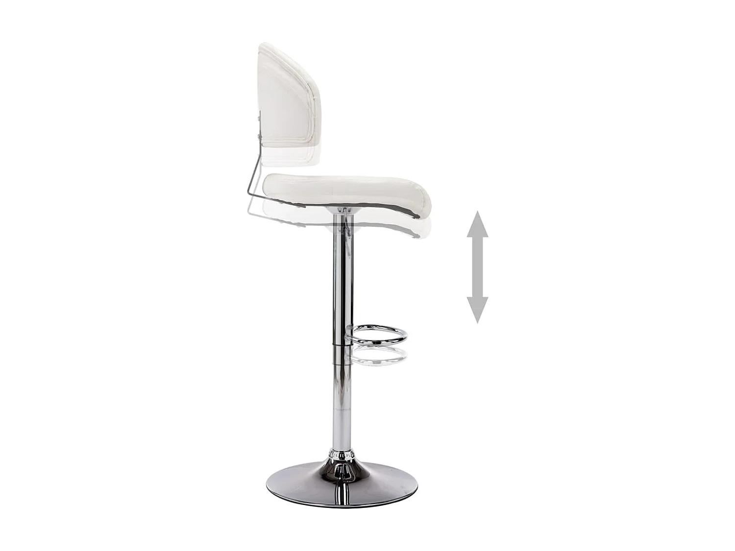 Tabouret de bar Blanc Similicuir
