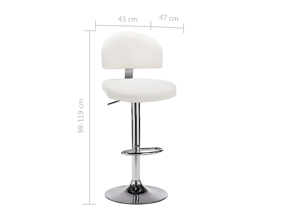 Tabouret de bar Blanc Similicuir