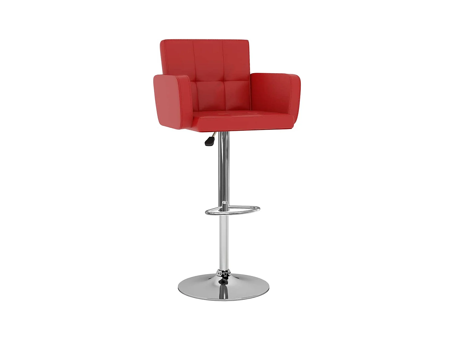 Tabourets de bar lot de 2 rouge similicuir