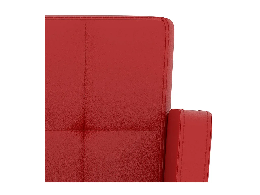 Tabourets de bar lot de 2 rouge similicuir