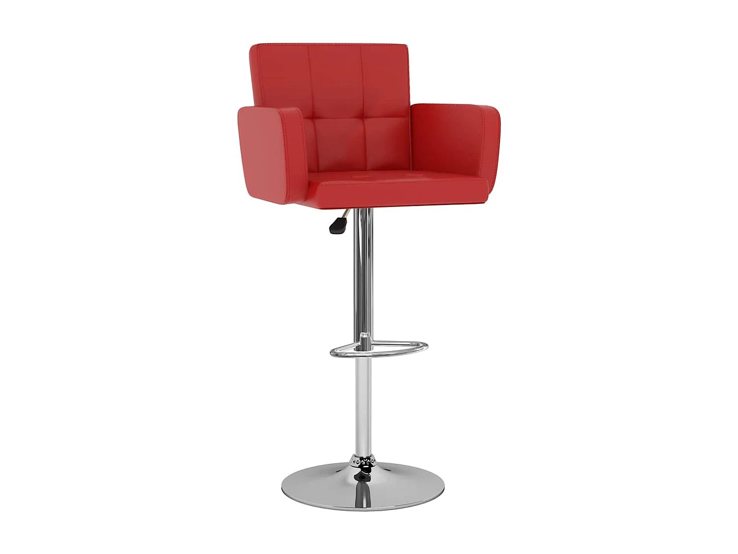 Barstoelen 2 st kunstleer rood