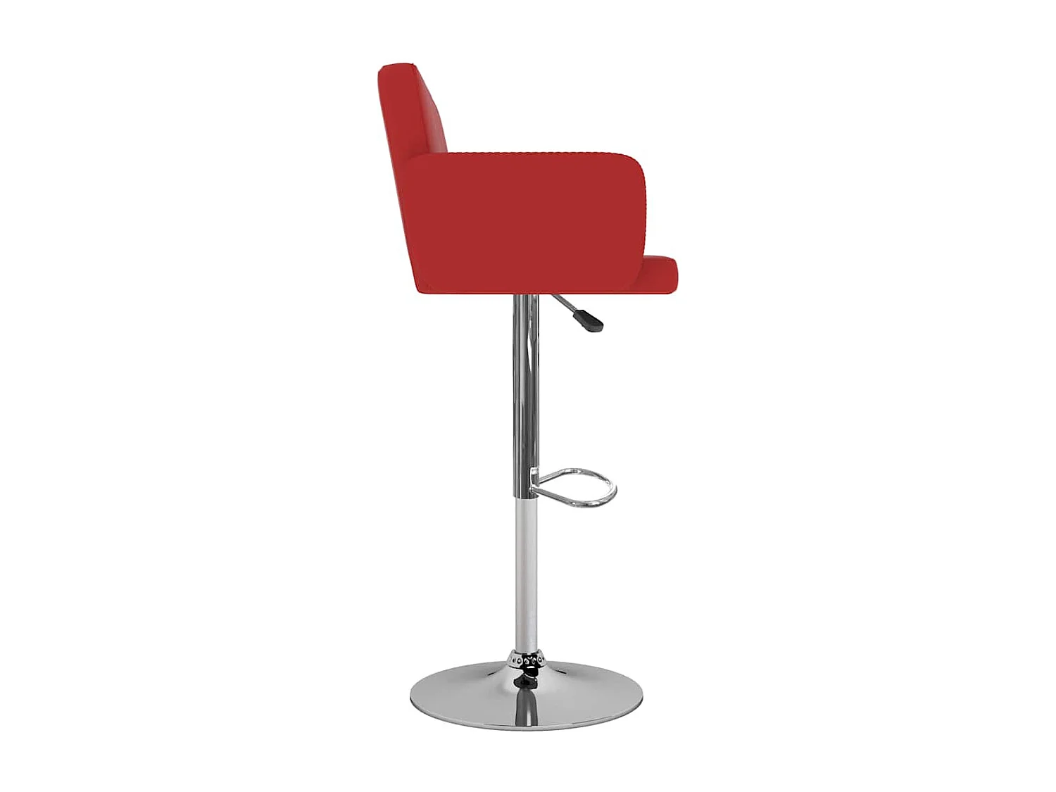 Barstoelen 2 st kunstleer rood