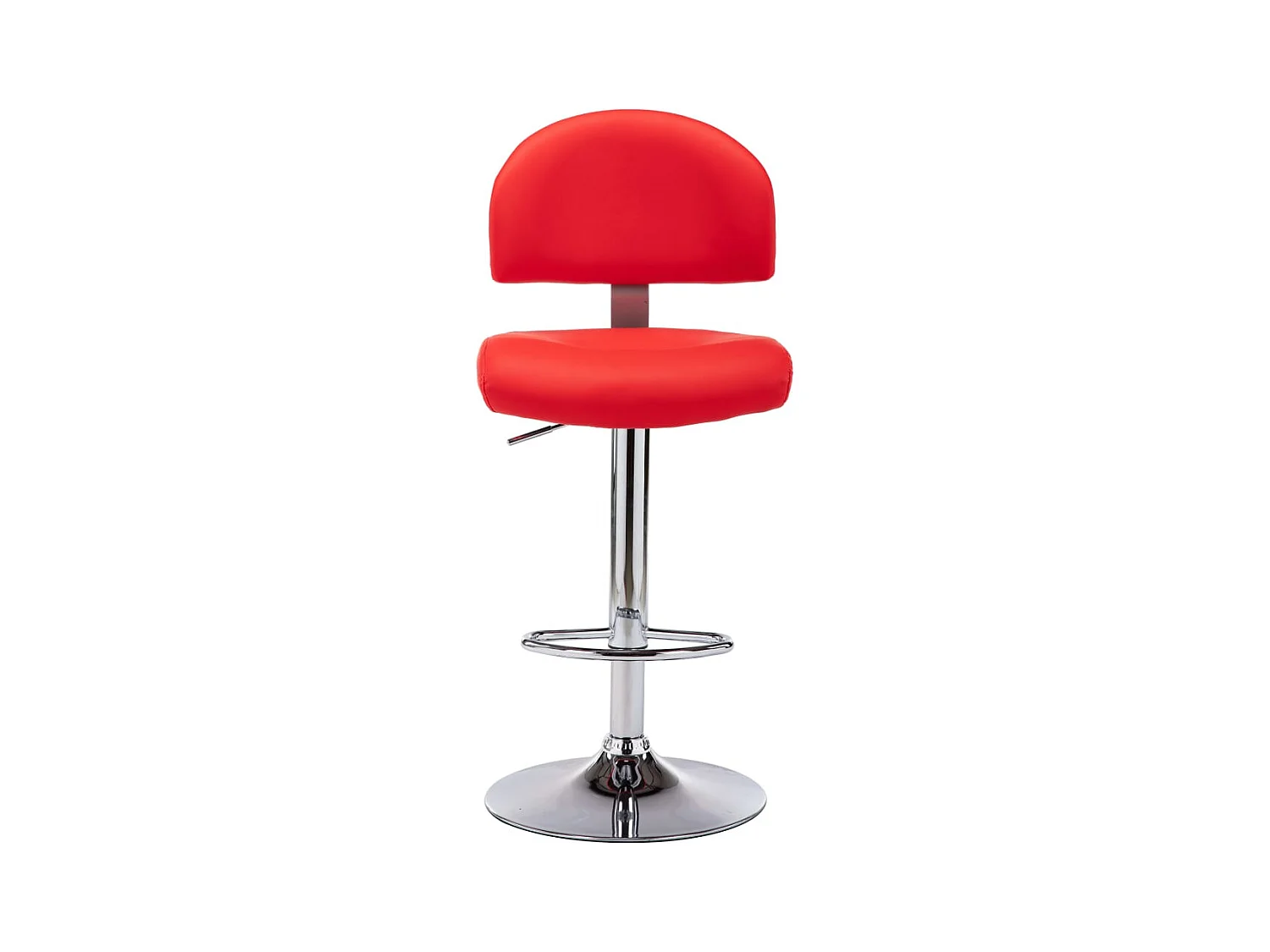 Tabourets de bar lot de 2 rouge similicuir