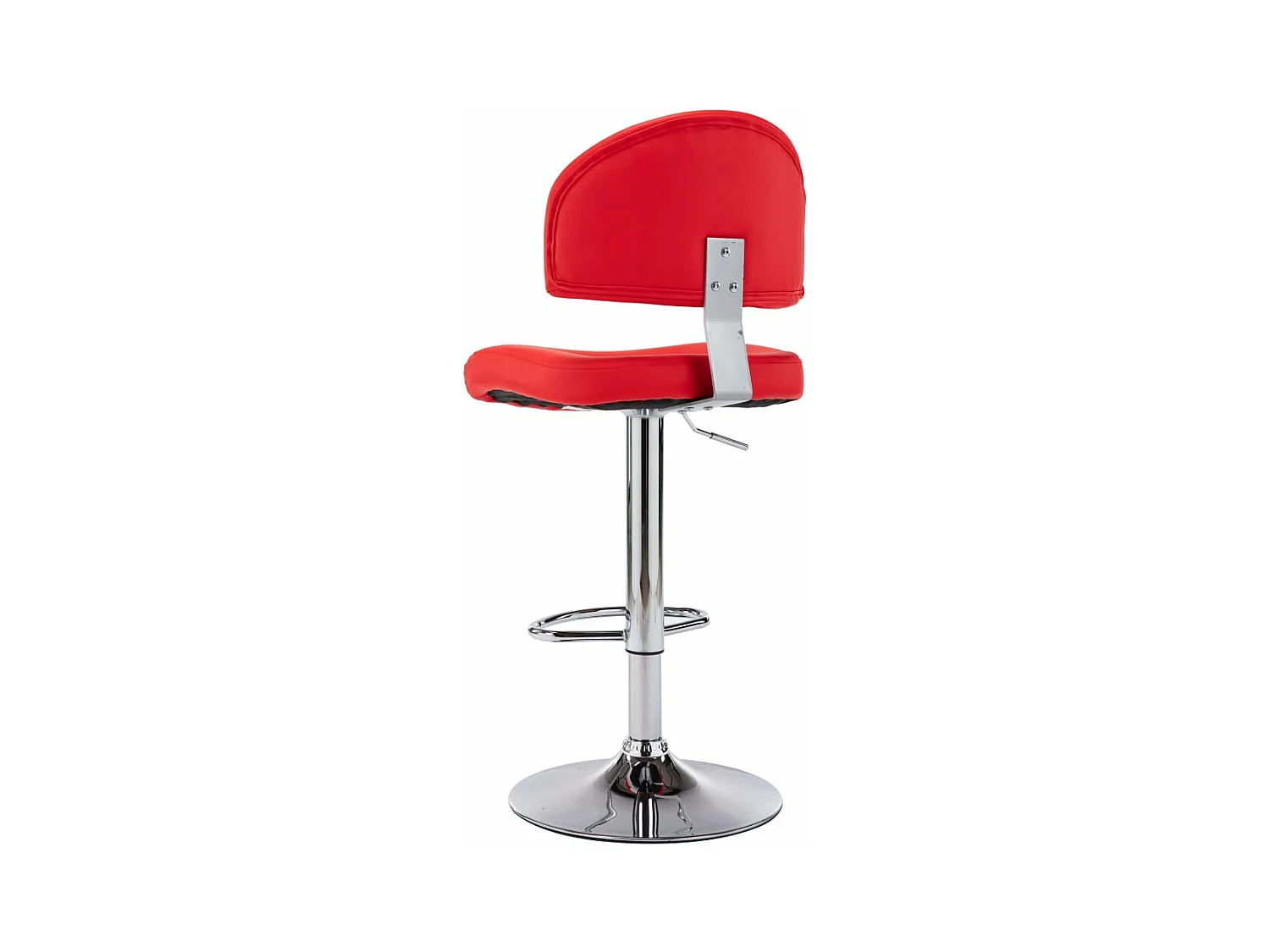 Tabourets de bar lot de 2 rouge similicuir