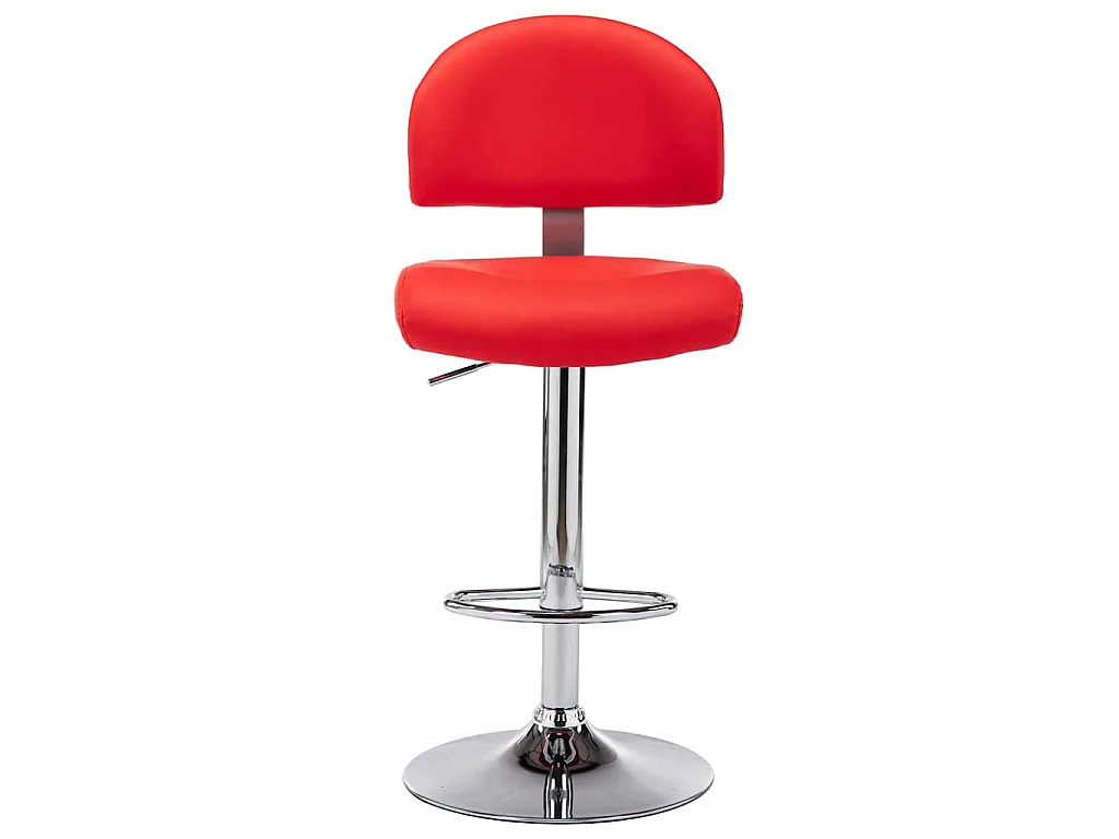 Tabourets de bar lot de 2 rouge similicuir