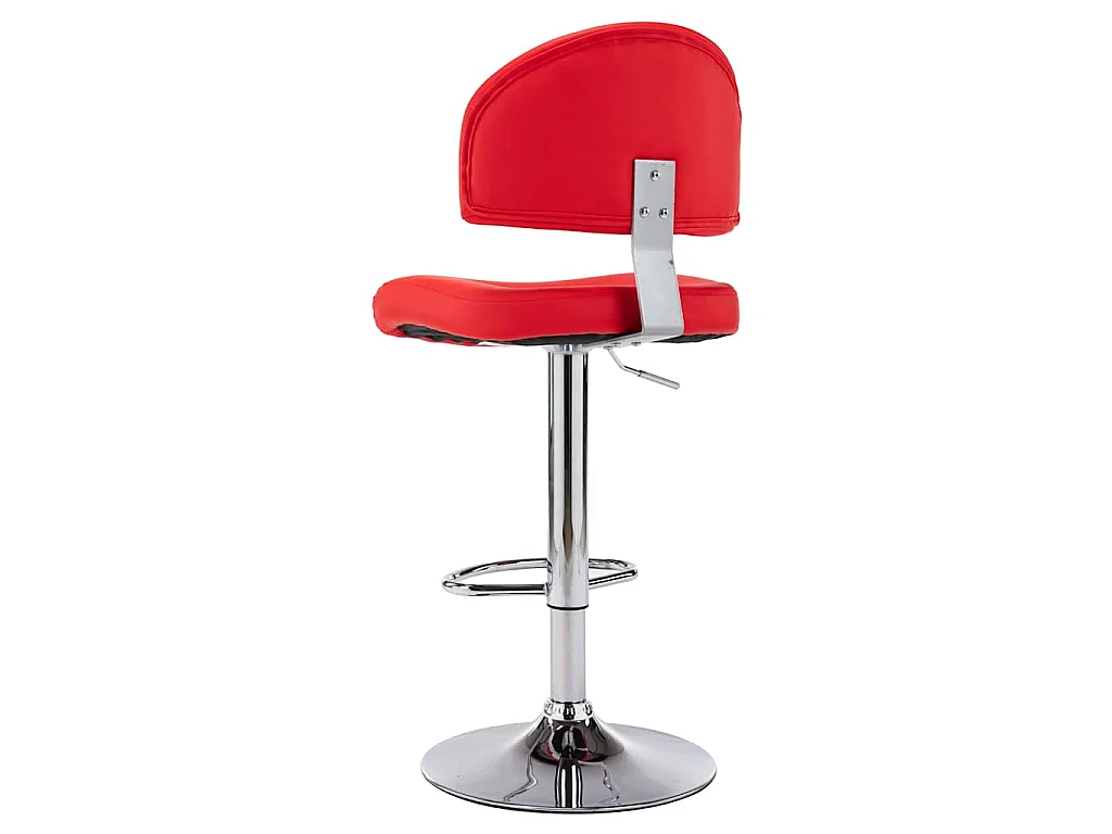 Tabourets de bar lot de 2 rouge similicuir