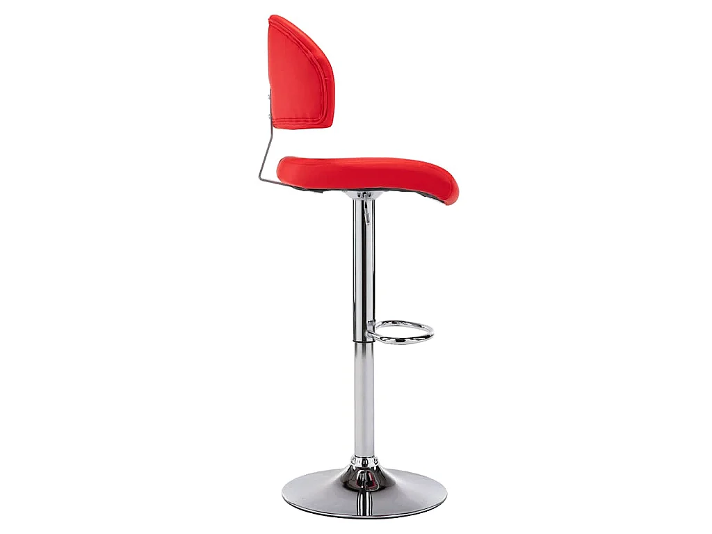 Tabourets de bar lot de 2 rouge similicuir