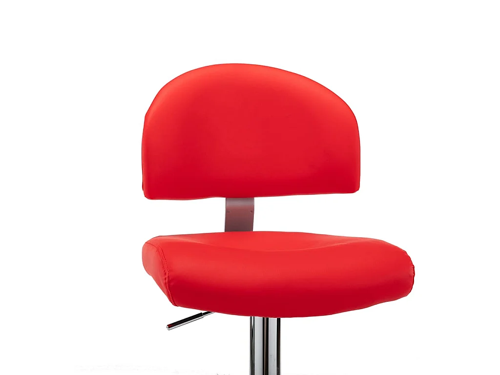 Tabourets de bar lot de 2 rouge similicuir