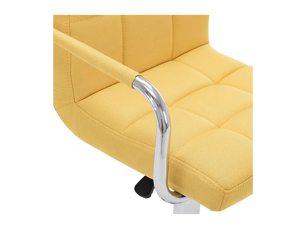 Sedia da Bar Gialla in Tessuto