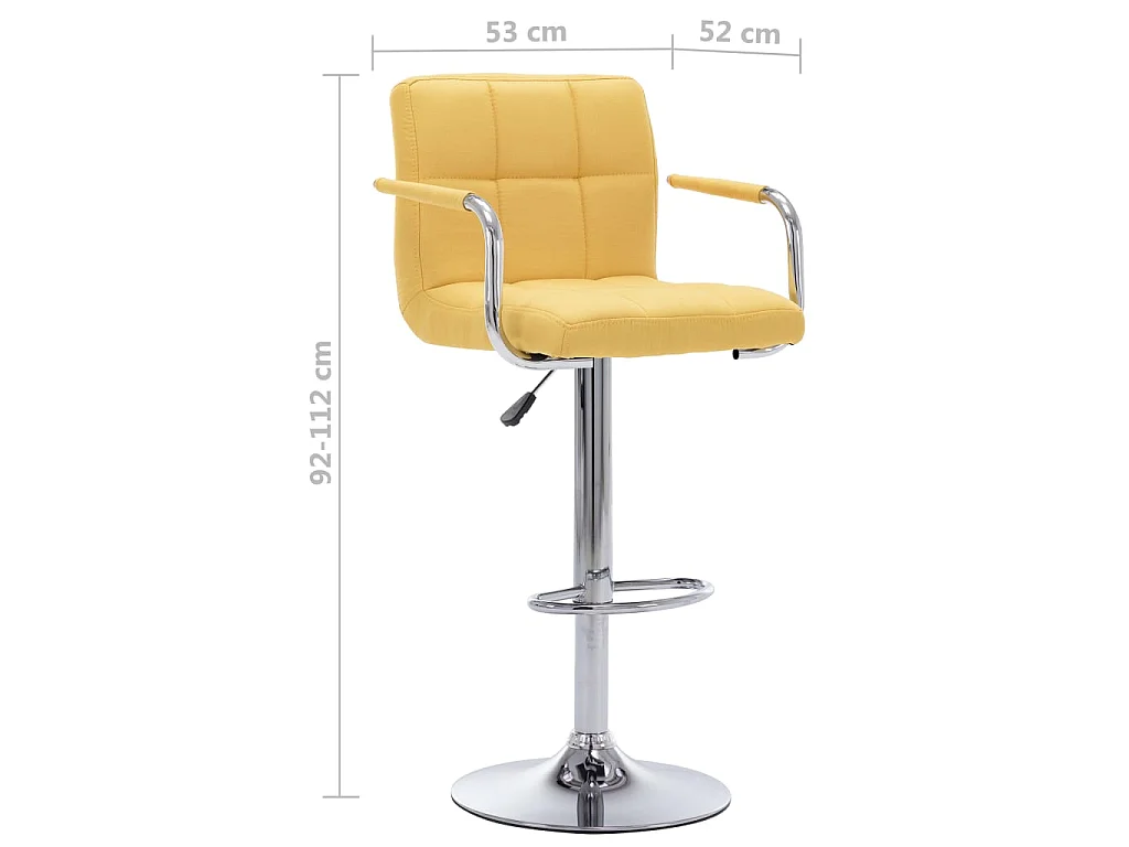 Barhocker Gelb Stoff
