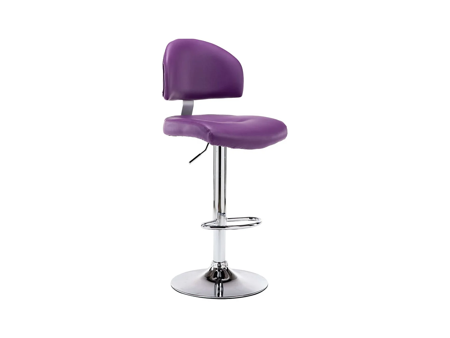 Tabourets de bar lot de 2 violet similicuir