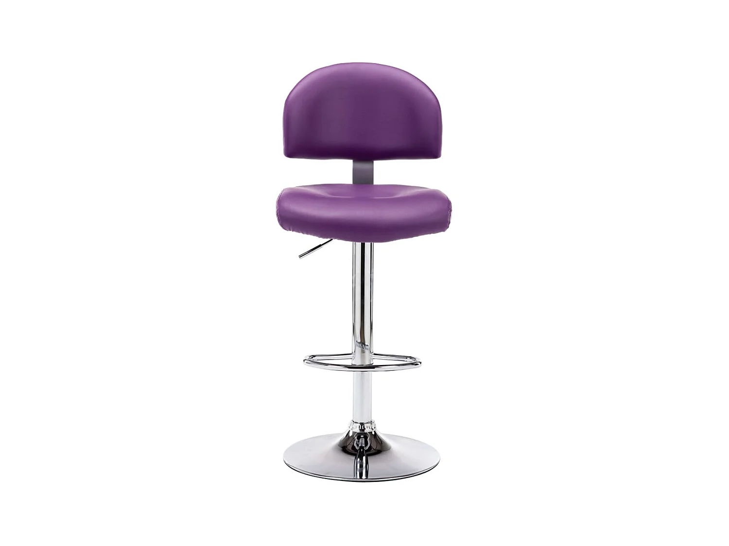 Tabourets de bar lot de 2 violet similicuir