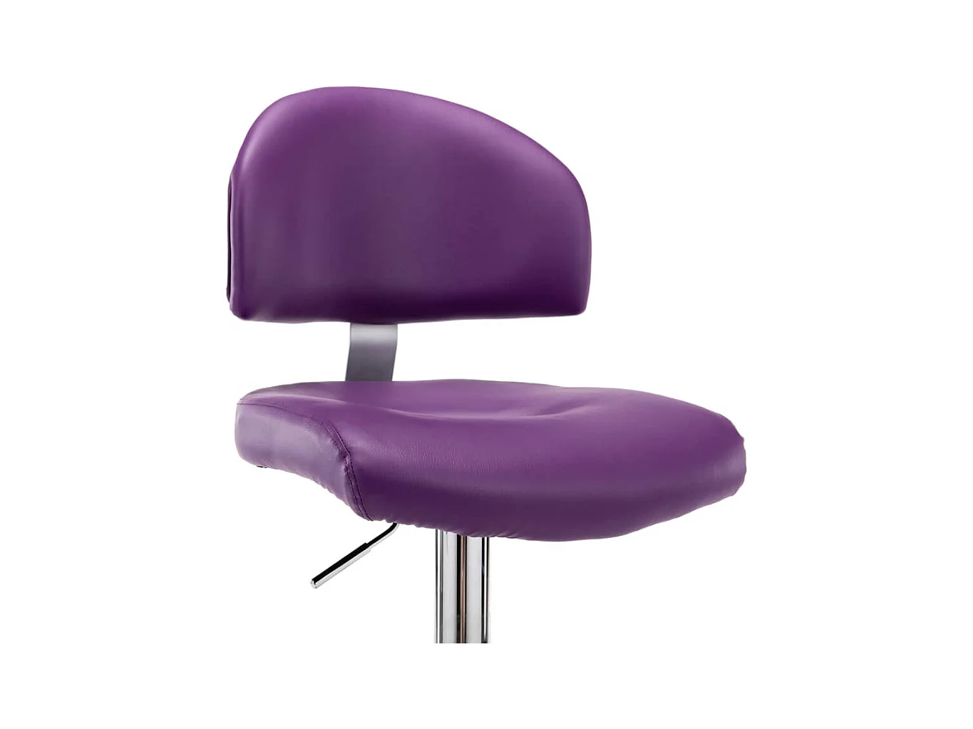 Tabourets de bar lot de 2 violet similicuir