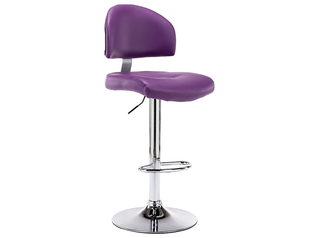 Tabourets de bar lot de 2 violet similicuir