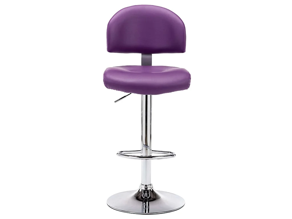Tabourets de bar lot de 2 violet similicuir