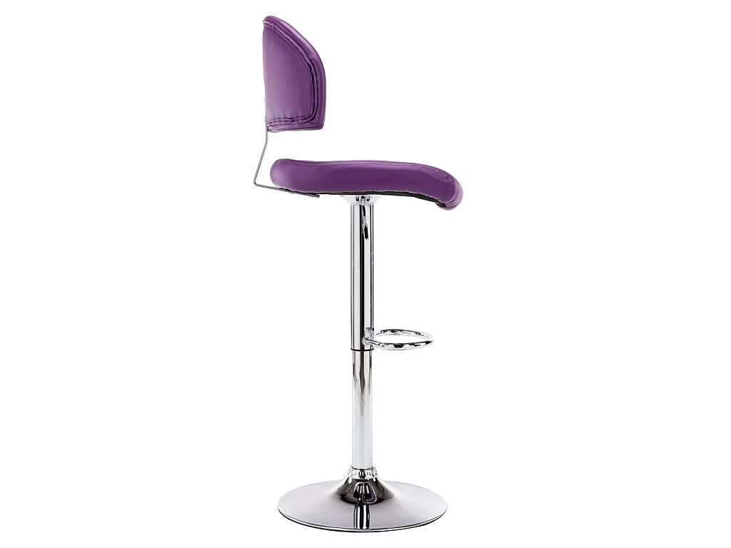 Tabourets de bar lot de 2 violet similicuir
