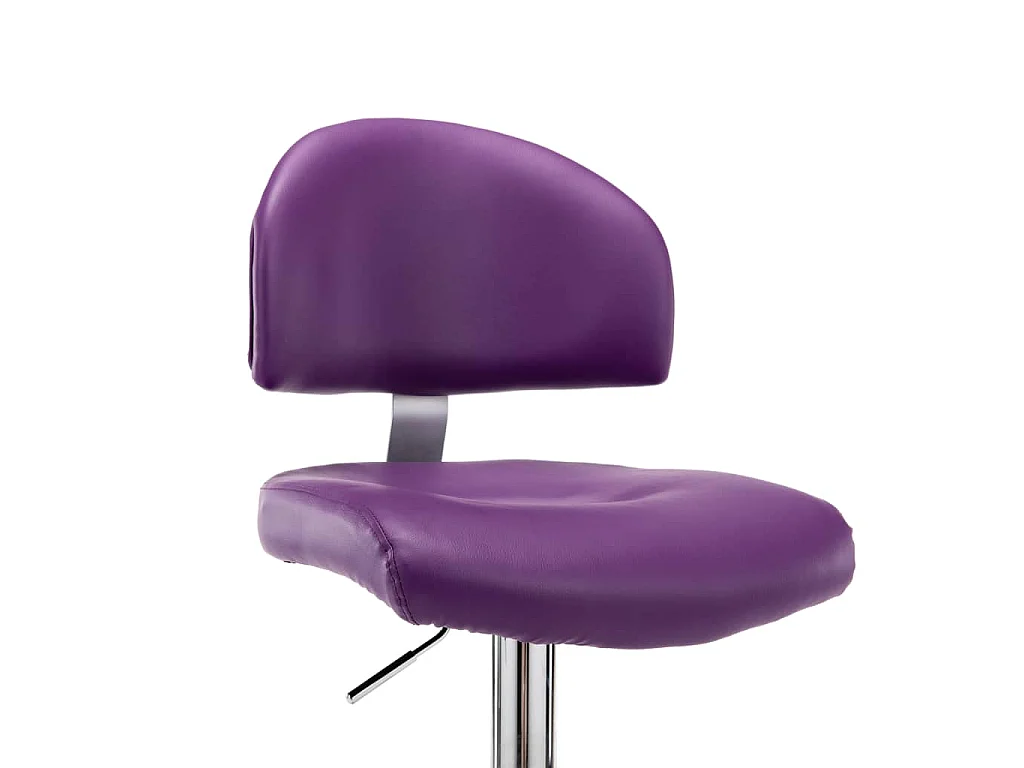 Tabourets de bar lot de 2 violet similicuir
